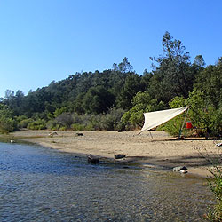 Wilderness Camp along the South Fork of the American River