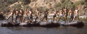 Back in the day (ARTA River Trips guides on a training trip on the Stanislaus River)