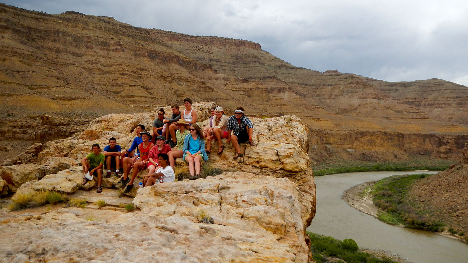 Junior Whitewater School students pause during a hike on the Green River through Desolations Canyon