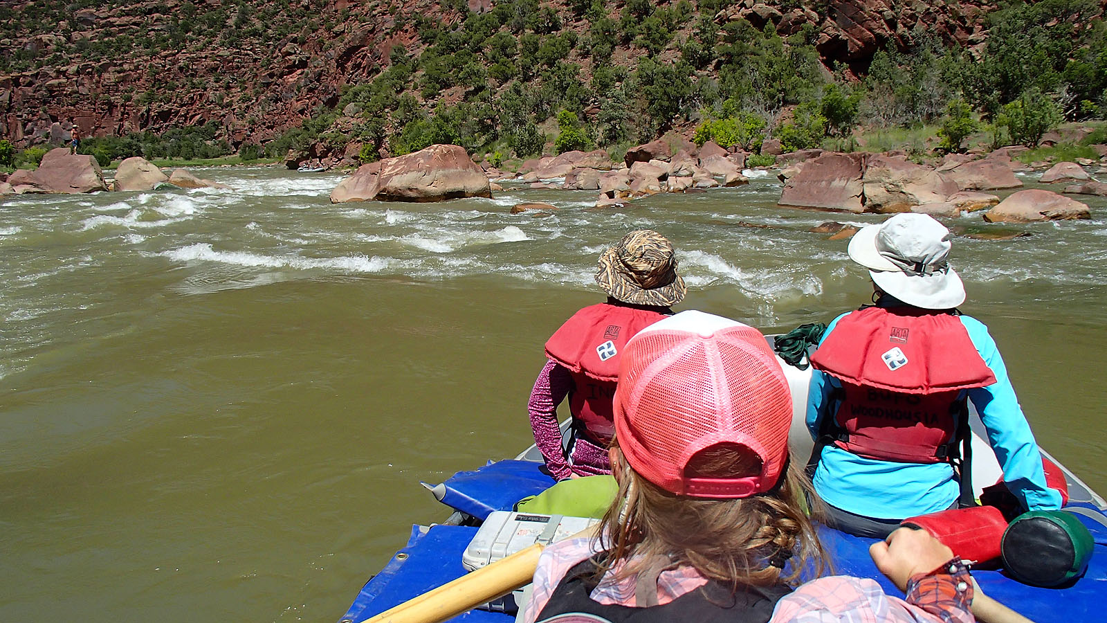 Entering Hell's Half Mile rapid on the Green River in Dinosaur National Monument