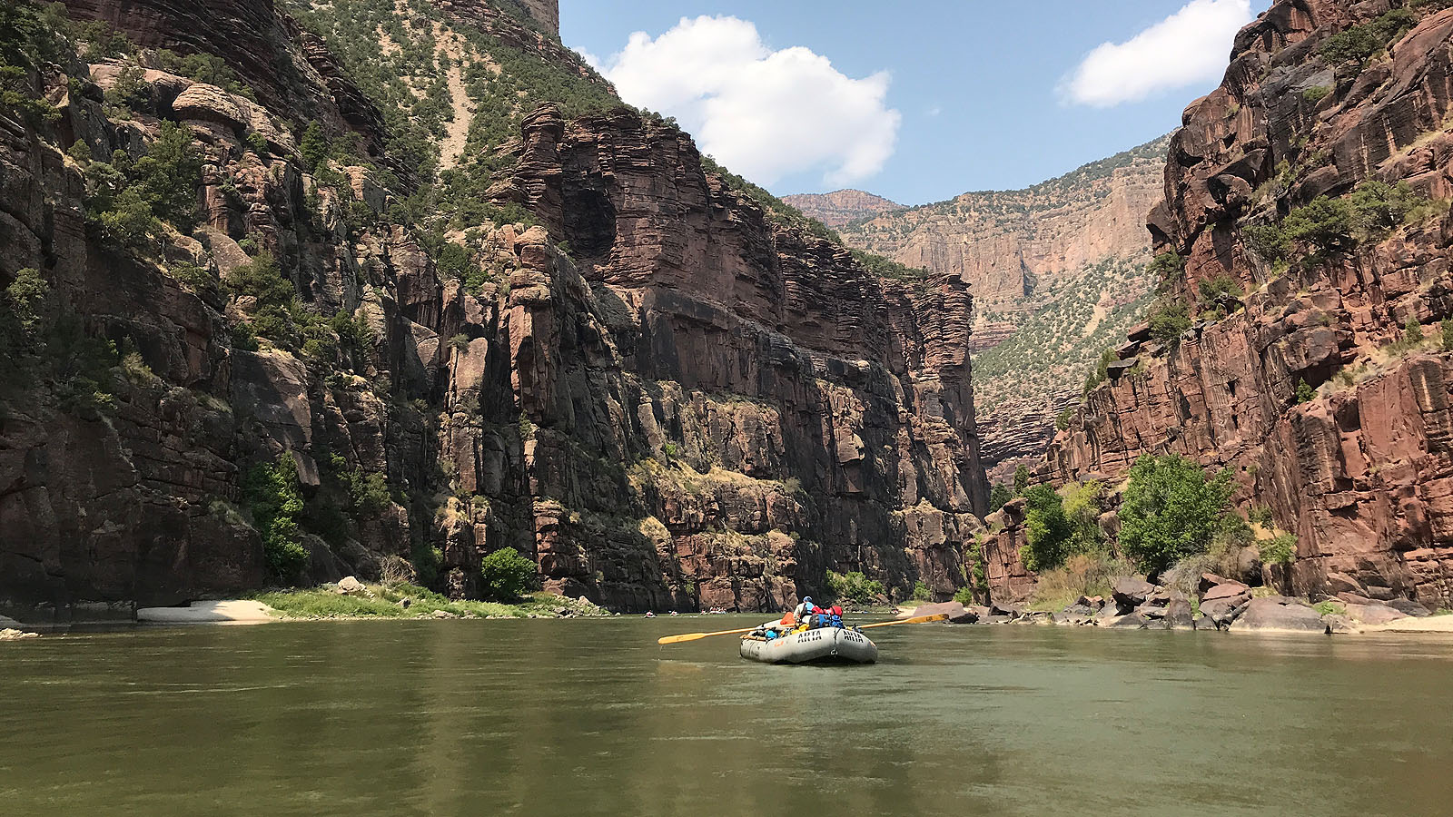 Floating downstream on the Green River in Dinosaur National Monument