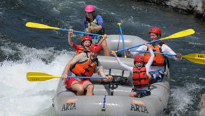 A paddle Raft on the South Fork of the American River, Satan's Cesspool