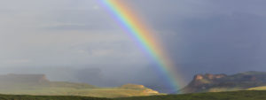 A rainbow over the Yampa River in Dinosaur National Monument