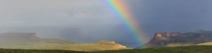 A rainbow over Dinosaur National Monument