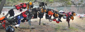 pfd tree at camp along the Tuolumne River during California Pro Guide Training