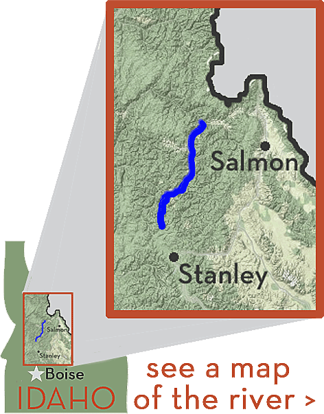 Map of the Middle Fork of the Salmon River