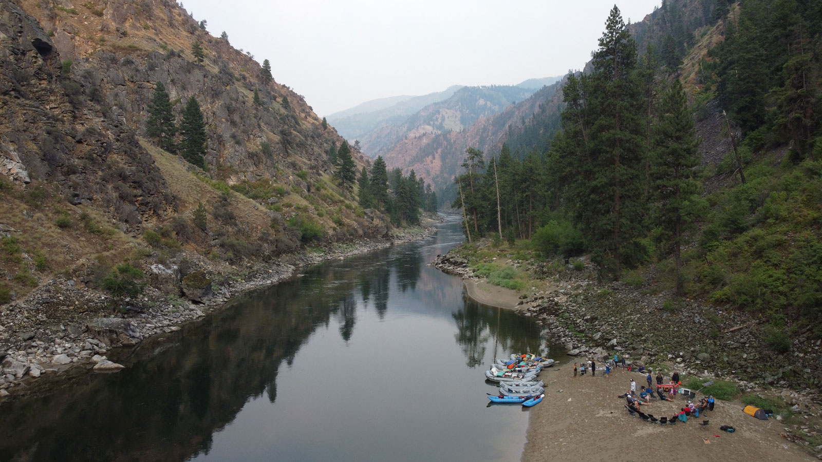 Campsite on the Main Salmon in Idaho with ARTA River Trips