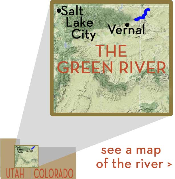 Map of the Green River through Lodore Canyon
